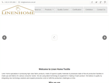 Tablet Screenshot of linenhome.com.pk